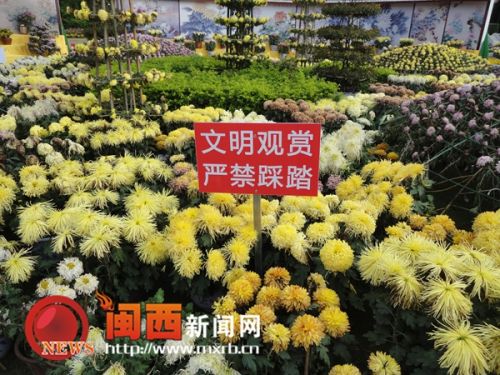 不少展區(qū)都設置了提示牌